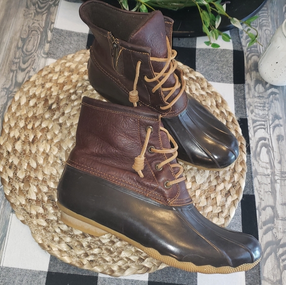 sperry zip duck boots